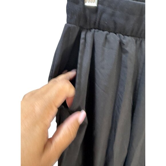 Free People Black Elastic Waist Jogger Pants With Pockets & Ribbed Cuffs - Picture 8 of 10